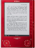 red sony e-reader electronic book reader